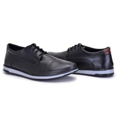 Imagem de Eco Canyon Sapato Social Oxford Masculino em Couro Premium, Marrom, Cano Baixo, Design Casual e Elegante, Solado Antiderrapante, Para Todas As Estações (MARROM, BR, Adulto, Numérico, 43)