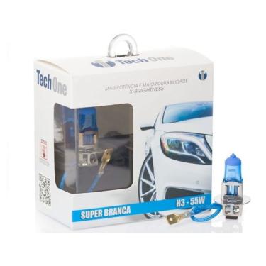 Imagem de Lâmpada H3 55w 12v Super Branca Techone 8500k Par
