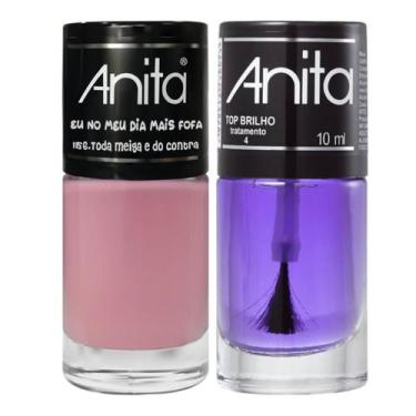 Imagem de Esmalte Toda Meiga e Do Contra + Top Brilho 10ml Anita