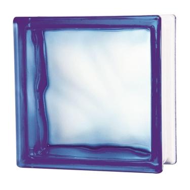Imagem de Tijolo De Vidro 19 X 19 X 8 Cm Cloudy S-color Azul 06 Unidades Tradestar