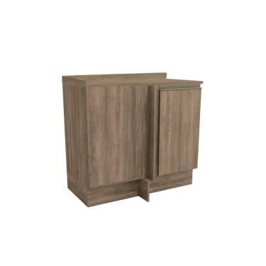 Imagem de Balcão De Cozinha Canto Reto Maxxi G748 1 Porta C/ Tampo Nogal/nogal - Kappesberg