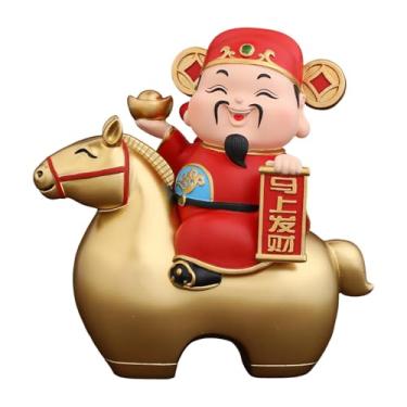 Imagem de XLWLLNJ Estatueta do da Fortuna, Escultura Chinesa de Feng Shui, Ornamento em Resina para Corredor, Armário, Quarto, Lareira, Sala de Estar, L Gold