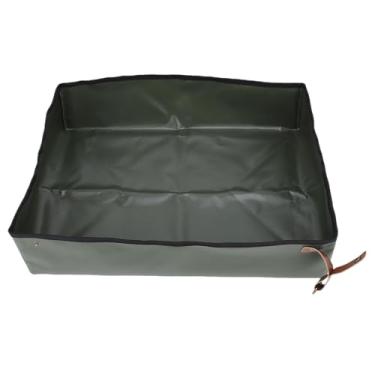 Imagem de Pssopp Caixa Dobrável da Maca do Gato, Toalete Dobrável Padrão da Caixa da Maca do Curso da Impermeabilização para Atividades Ao Ar Livre Acampamento (OD Verde Grande)