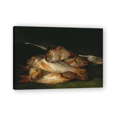 Imagem de Stacked TogetherFrancisco De Goya Impressão em tela romântica espanhola - Obra-prima do influente pintor romântico 69,8 x 98 cm emoldurado