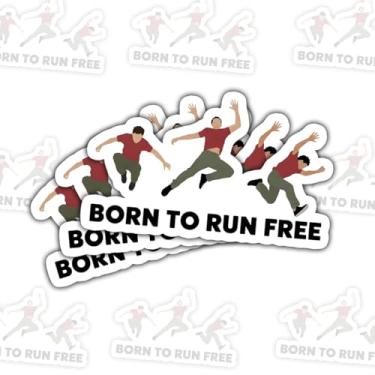 Imagem de 3 peças de adesivos Born to Run Free Parkour, decalques de vinil freerun para esportes radicais para laptop, caderno, diário, garrafa hidráulica, garrafa de água, para-choque de carro, presente para