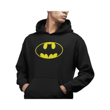 Imagem de Moletom de flanela de algodão com logotipo da DC Comics Batman unissex