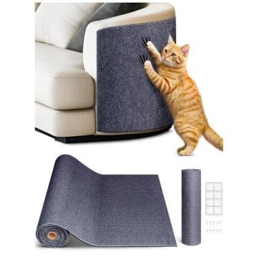 Imagem de Tapete autoadesivo Cat Scratch TLNNK 200x40cm cinza escuro - Minyii