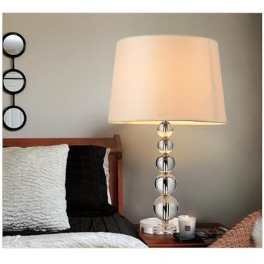 Imagem de Luminária de mesa moderna em cristal com LED, simples, criativa e luxuosa, para decoração de sala de estar e quarto (Estilo 10)