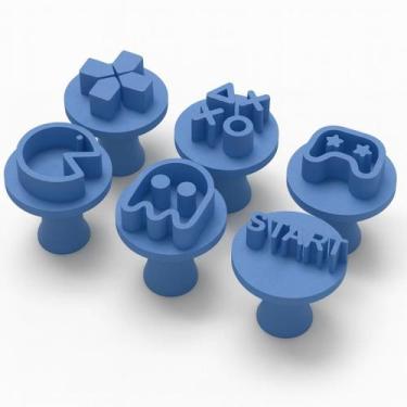 Imagem de Kit Carimbo Marcador Brigadeiros PACMAN VIDEO GAME Molde Festa Confeit