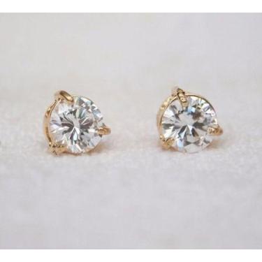 Imagem de Brincos Galeria Ponto De Luz 5mm Ouro 18k 750 - DR Joias
