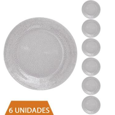 Imagem de Conjunto 6 Pratos Transparente Redondos Raso  23cm Acqua - NADIR FIGUE