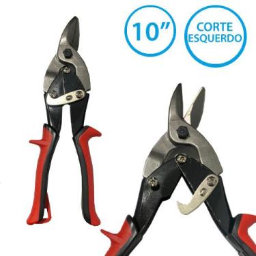 Imagem de Tesoura Corta Chapa de 10 Polegadas Tipo Funileiro Corte Á Esquerda 25