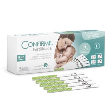 Imagem de Teste para Ovulação Confirme Fertilidade com 5 Tiras Teste