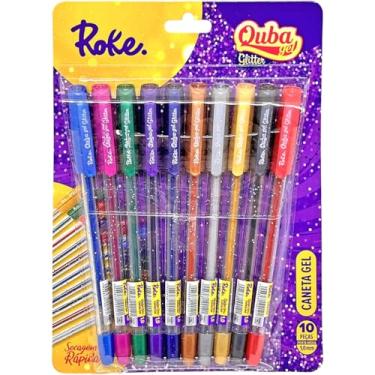Imagem de Caneta Gel, Paper Mate, Roke Quba, Glitter, 1,0 mm, Sortido, Blister com 10
