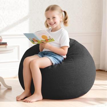 Imagem de Homguava Poltronas para pufe de 6,5 m em forma de gota, confortável, espuma viscoelástica para adolescentes, veludo envelhecido e veludo cotelê, capa lavável para sala de estar, casa (veludo cotelê