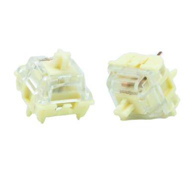 Imagem de GATERON Interruptores de teclado Jelly Series, LED RGB linear tátil silencioso 5 pinos pré-lubrificados de fábrica para teclado mecânico MX (amarelo)