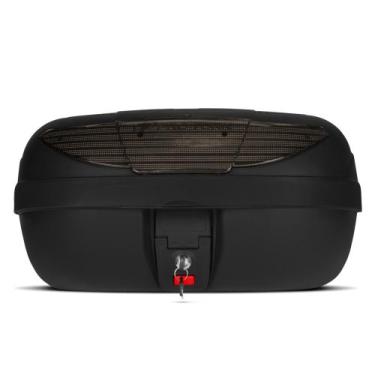 Imagem de Bau Bagageiro De Moto 45 Litros Suporte Traseiro Refletivo Motoboy Cai