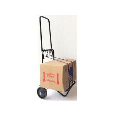 Imagem de Carrinho De Carga Dobrável 50kg Preto C/ Elástico - TUBOMAX