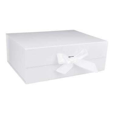 Imagem de Caixa Dobrável de Papel e Fita de Cetim para Presente e Presskit - Rei