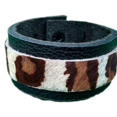 Imagem de Pulseira de Couro, Estampa Oncinha, Artesanal, Feito à mão (25)