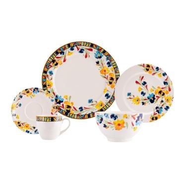 Imagem de Jogo De Jantar 40 Peças Etnico Porcelana Real By Schmidt