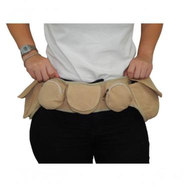 Imagem de Cartucheira Pochete Feminina De Cintura Zup Cor Bege