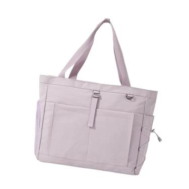 Imagem de YIJU Bolsa para raquete de tênis com bolso espaçoso com zíper, portátil, ideal para guardar raquetes de pickleball, moletom e toalha, Rosa