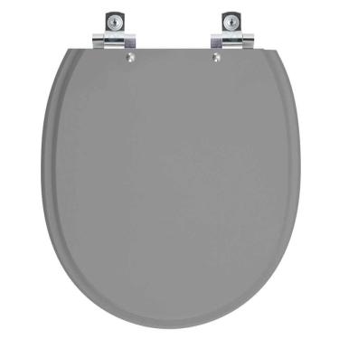 Imagem de Assento Sanitário Com Amortecedor Village Cinza Vip Para Vaso Deca