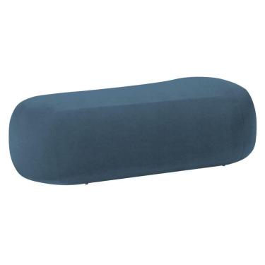 Imagem de Puff Itália 140cm Sala Escritorio Luxo Linho Azul Royal