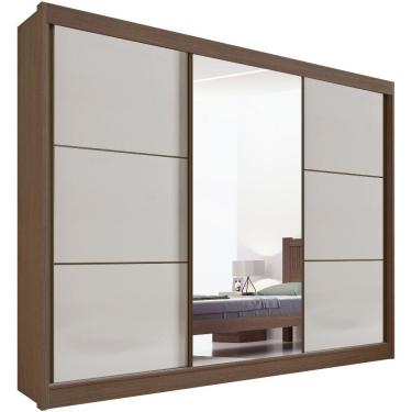 Imagem de Guarda Roupa Los Angeles Castanho Off White 3 Portas 6 Gavetas D?doro