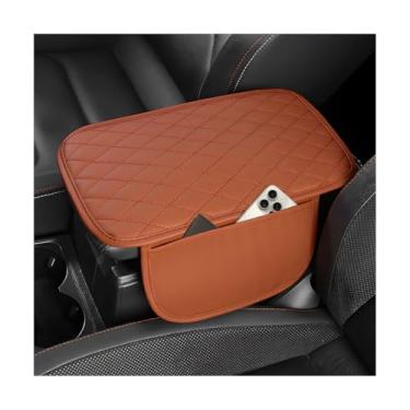 Imagem de NYTKL Capa de console central de carro, capa de apoio de braço central de couro PU com 2 bolsas de armazenamento, almofada protetora de console central confortável atualizada universal para a maioria