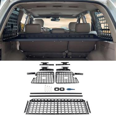 Imagem de L2R Painel modular para carro Molle Sistema de painel de armazenamento traseiro de carga rack de porta-malas interior kit de transporte de armazenamento de bagagem para Toyota Land Cruiser J100