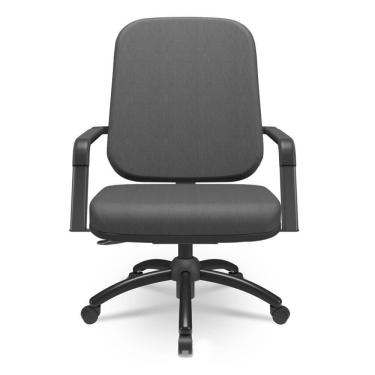 Imagem de Cadeira De Escritório Giratória Com Braço Preta Magno P03 Crepe Preto - Lyam Decor