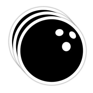 Imagem de (3 peças) Adesivos de boliche, decalque de vinil impermeável para jogadores de boliche, amantes de esportes, laptop, garrafa de água, copo, álbum de recortes, tamanho do capacete 7,6 cm x 7,6 cm