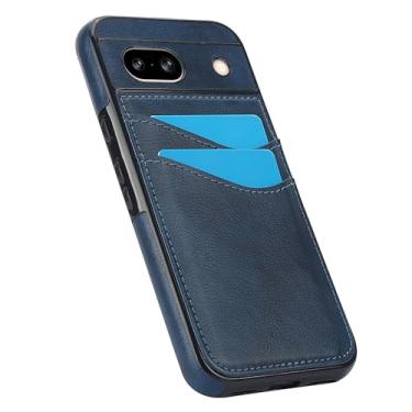 Imagem de KUWAI Capa para Google Pixel 8A capa fina e elegante TPU e capa de couro de policarbonato rígido para Google Pixel 8A capa carteira porta-cartão à prova de arranhões anti-queda feminina masculina capa