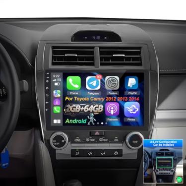 Imagem de [2+64] Rádio automotivo Volxcereo para Toyota Camry 2012 2013 2014, tela sensível ao toque Android 10,1 polegadas Camry estéreo com Carplay/Android Auto, GPS, WiFi, Bluetooth, SWC, FM/RDS, DSP