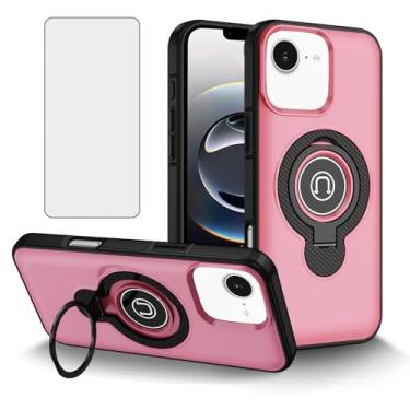 Imagem de Asuwish Capa de telefone para iPhone 16e/SE 2025/SE 4 com protetor de tela de vidro temperado suporte magnético fino anel híbrido capa de celular resistente i Phone16e i16e 16 e SE4 4ª geração 16eCase