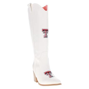 Imagem de Vaccari Blair Botas femininas de couro sintético premium NCAA Athletics cano alto cowboy, Texas Tech Red Raiders, 35