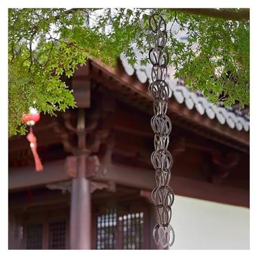 Imagem de WEBSID Corrente de calha coletora de água da chuva, corrente de chuva para calhas, corrente decorativa coletora de chuva, correntes de chuva para calhas para chuva pesada