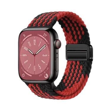 Imagem de Pulseira De Nylon Trançada Compatível Com Apple Watch Series S10 46mm 