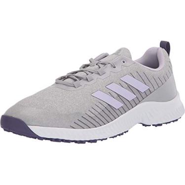 Imagem de adidas Tênis de golfe feminino W Response Bounce 2 Sl, Calçado branco/roxo matizado/cinza dois, 9.5