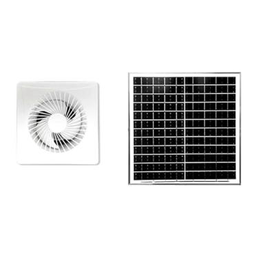 Imagem de IEUDNS Exaustor movido a energia solar 12V, acessório de fácil utilização, ventilador de teto para galpão externo, estufa, casa para, White 8 Inch