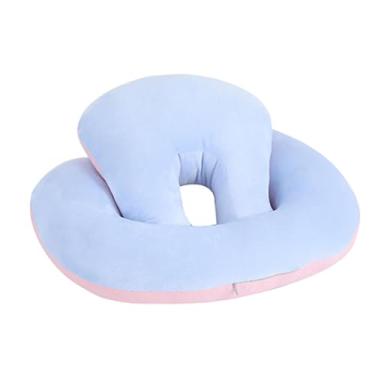 Imagem de IEUDNS Almofada de mesa para cochilo Almofada de pescoço para viagem Biblioteca Capa removível Casa Escritório Viagem Poltronas reclináveis macias Almofada, Azul