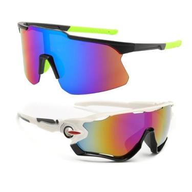 Imagem de Kit 2 Óculos De Sol Espelhado Bike Corrida Proteção UV400 - PENDULARI