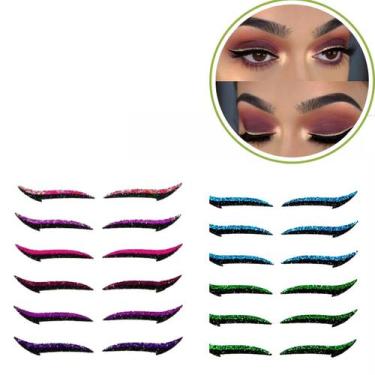 Imagem de 2 Delineador Adesivo Colante Olho Gatinho Cat Make Prático - LULLU PER