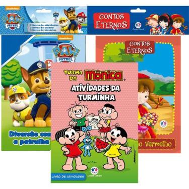 Imagem de Kit 24 Livrinhos História Atividade Turma da Monica Contos Clássicos P