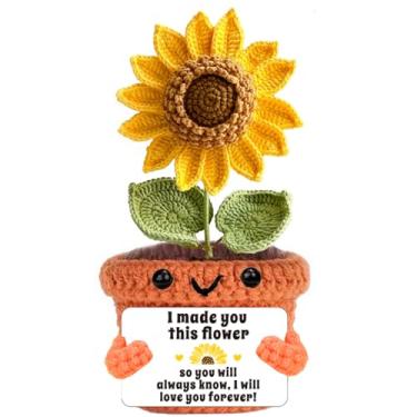 Imagem de Girassol Presente romântico de amor – Presente sentimental sincero para esposa, marido, namorada ou mãe – Doce aniversário, Dia dos Namorados ou presente de aniversário para mostrar amor eterno