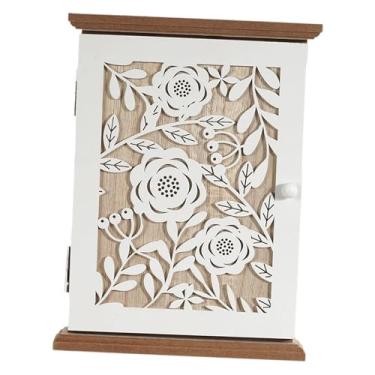 Imagem de MERIGLARE Caixa de chaves, porta-chaves, organizador de parede multifuncional para apartamentos, armazéns, áreas internas e externas, casas e hotéis, Rosa