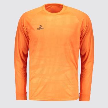 Imagem de Camisa Topper Goleiro Tracks II Manga Longa Juvenil Laranja, 8 ANOS