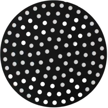Imagem de Tapete Protetor de Silicone Redondo para Air Fryer Reutilizável Antiaderente e Resistente ao Calor (Preto)